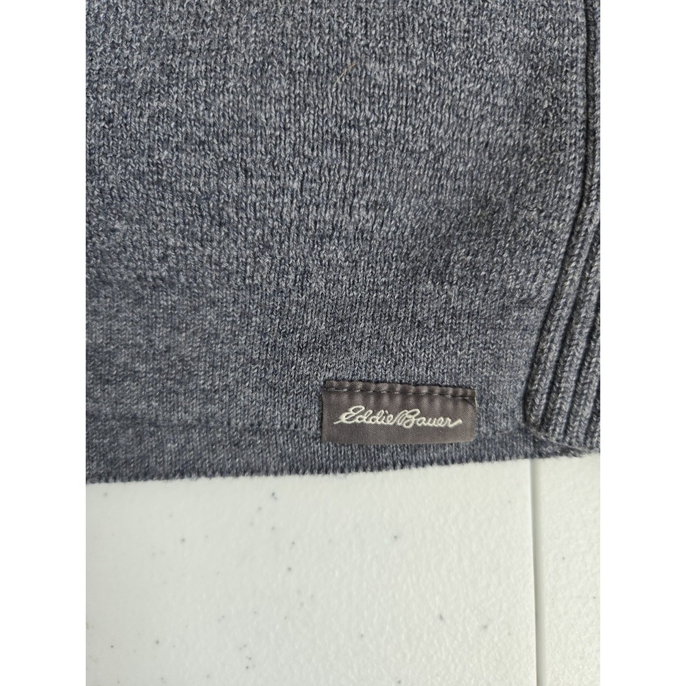 Eddie Bauer Men's XL Gray Mediumweight Thick Long Sleeve Crew Neck Knit Sweater - Picture 8 of 14